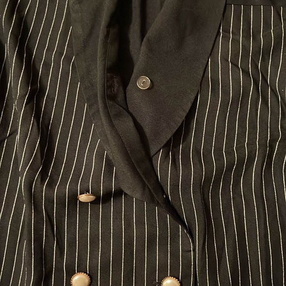 ⏳♻️Lady Carol of New York Black & White Pinstripe Button Blazer Plus size 18 - Picture 10 of 17